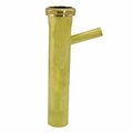 Jones Stephens 1-1/2 in. x 8 in. Rough Brass Slip Joint Tailpiece with 1/2 in. Sweat Branch 17 Gauge P38443